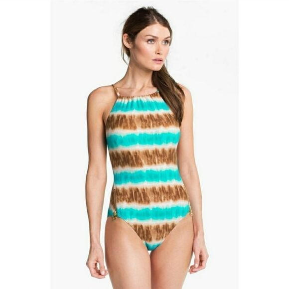 NWT MICHAEL KORS TIE DYE ONE PIECE SWIMSUIT SIZE 4 - Picture 1 of 2